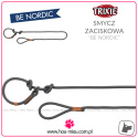 Trixie - Smycz zaciskowa linkowa tkana - Be Nordic - SZARA - S/M - 170 cm / 8 mm
