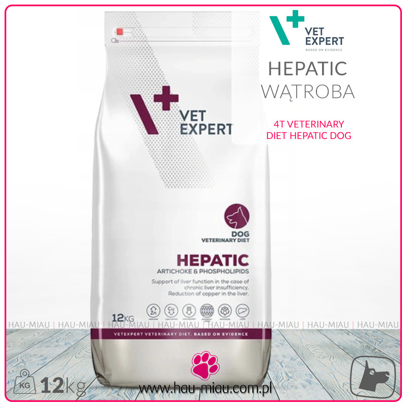 Vet Expert - 4T Veterinary Diet Hepatic Dog - Wątroba - 12 KG Vet Expert - 4T Veterinary Diet Hepatic Dog - Wątroba - 12 KG