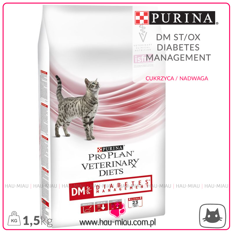 Purina - Pro Plan Vet Diets DM ST/OX - Diabetes Management - 1,5 KG - Cukrzyca / Nadwaga