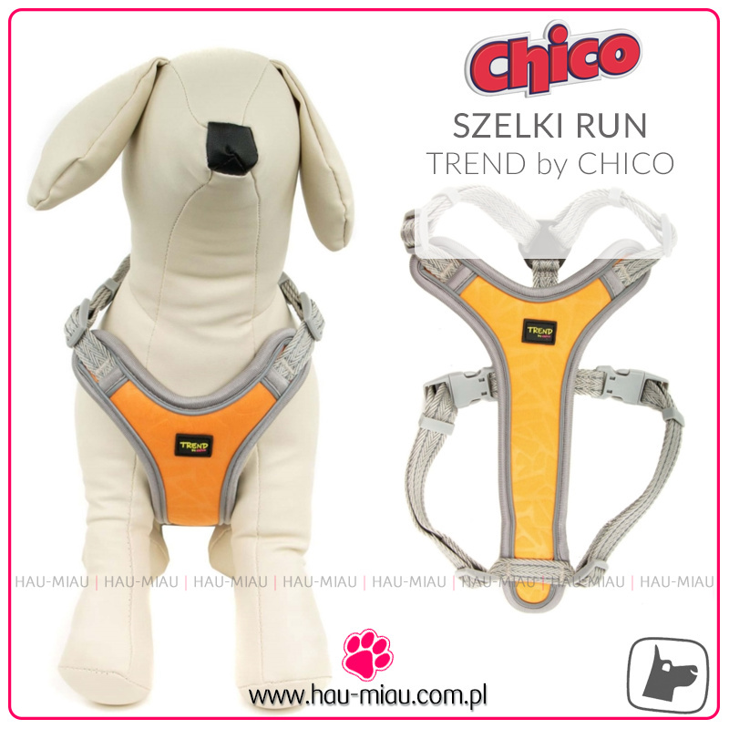 Trend by Chico - Szelki odblaskowe RUN - POMARAŃCZOWE - S - 35-45cm Trend by Chico - Szelki odblaskowe RUN - POMARAŃCZOWE - S - 35-45cm
