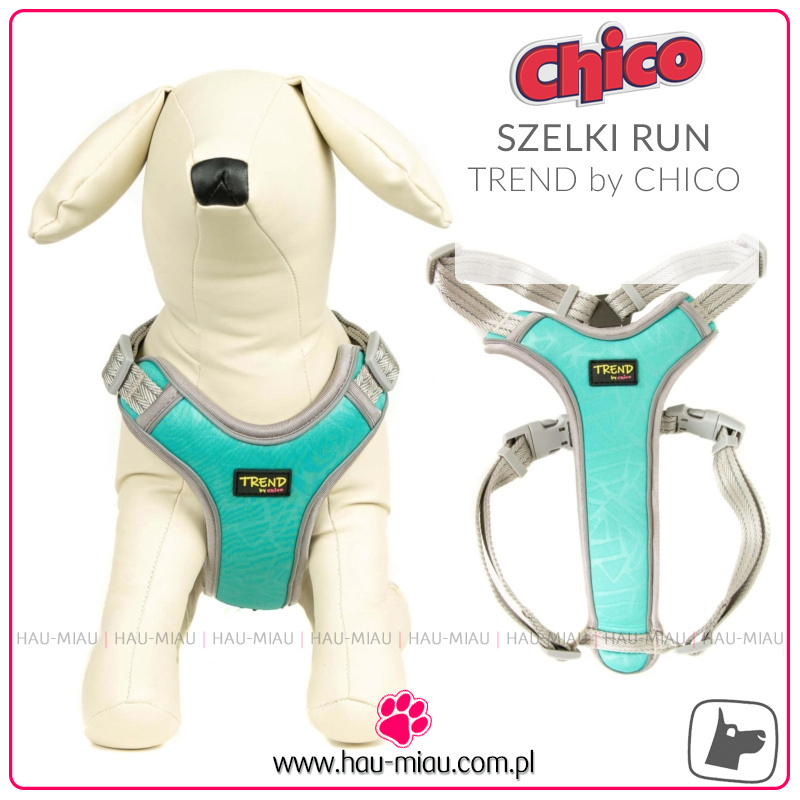 Trend by Chico - Szelki odblaskowe RUN - TURKUSOWE - M - 45-60cm Trend by Chico - Szelki odblaskowe RUN - TURKUSOWE - M - 45-60cm