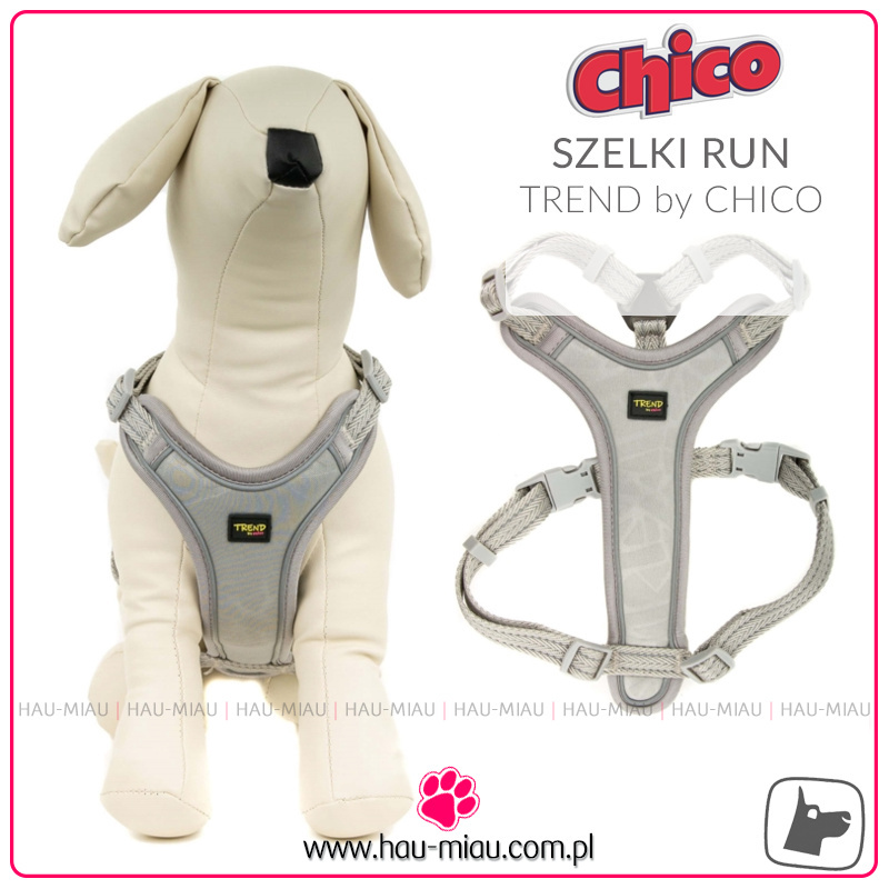 Trend by Chico - Szelki odblaskowe RUN - SZARE - M - 45-60cm Trend by Chico - Szelki odblaskowe RUN - SZARE - M - 45-60cm