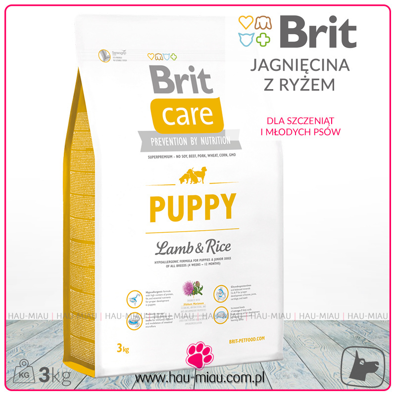 Brit Care - Puppy Lamb & Rice - JAGNIĘCINA i RYŻ - 3 KG - dla Szczeniąt Brit Care - Puppy Lamb & Rice - JAGNIĘCINA i RYŻ - 3 KG - dla Szczeniąt