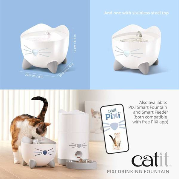 Catit - Pixi Fountain Poidło / Fontanna dla kota - 2,5L - NIEBIESKA Catit - Pixi Fountain Poidło / Fontanna dla kota - 2,5L - NIEBIESKA