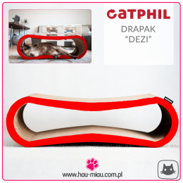 Catphil - Drapak DEZI - CZERWONY - 71/25/21 cm