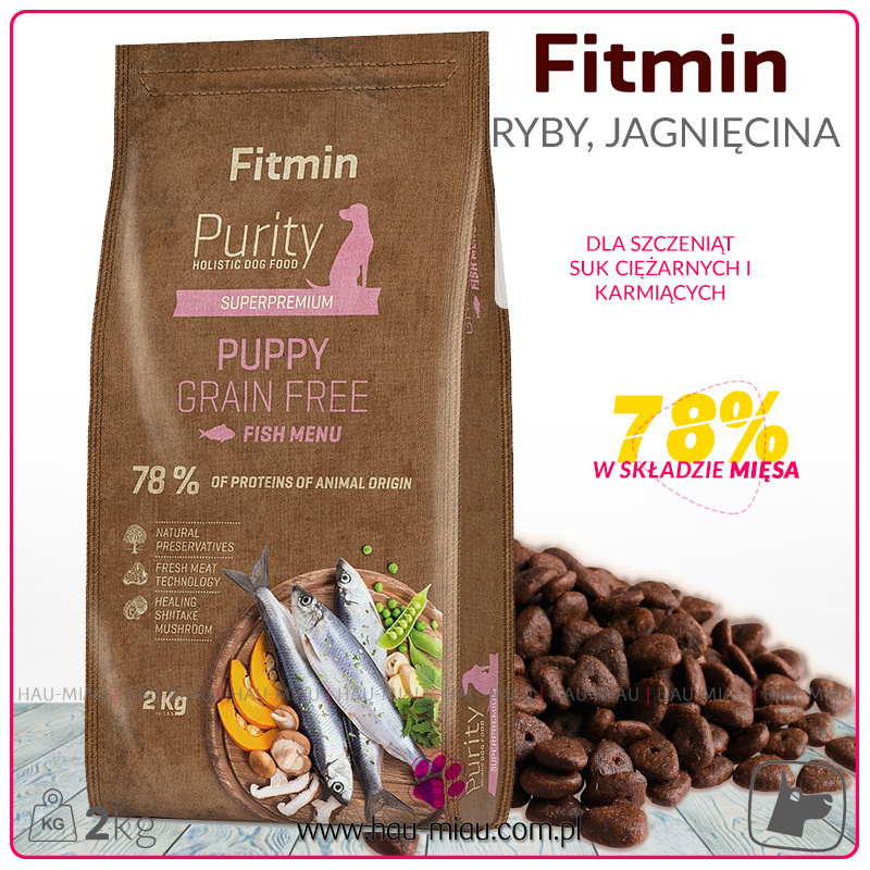 Fitmin - Purity GF Puppy Fish - RYBY I JAGNIĘCINA - 2 KG - dla Szczeniąt
