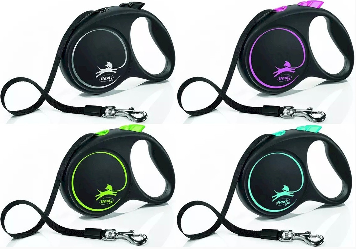 Flexi - Black Designe S - smycz dla psa do 15kg - 5m Flexi - Black Designe S - smycz dla psa do 15kg - 5m