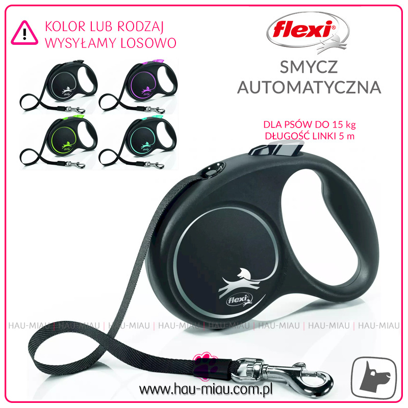 Flexi - Black Designe S - smycz dla psa do 15kg - 5m Flexi - Black Designe S - smycz dla psa do 15kg - 5m