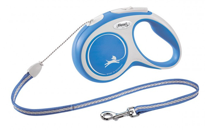 Flexi - New Comfort S - Niebieska - linka smycz dla psa do 12kg - 5m