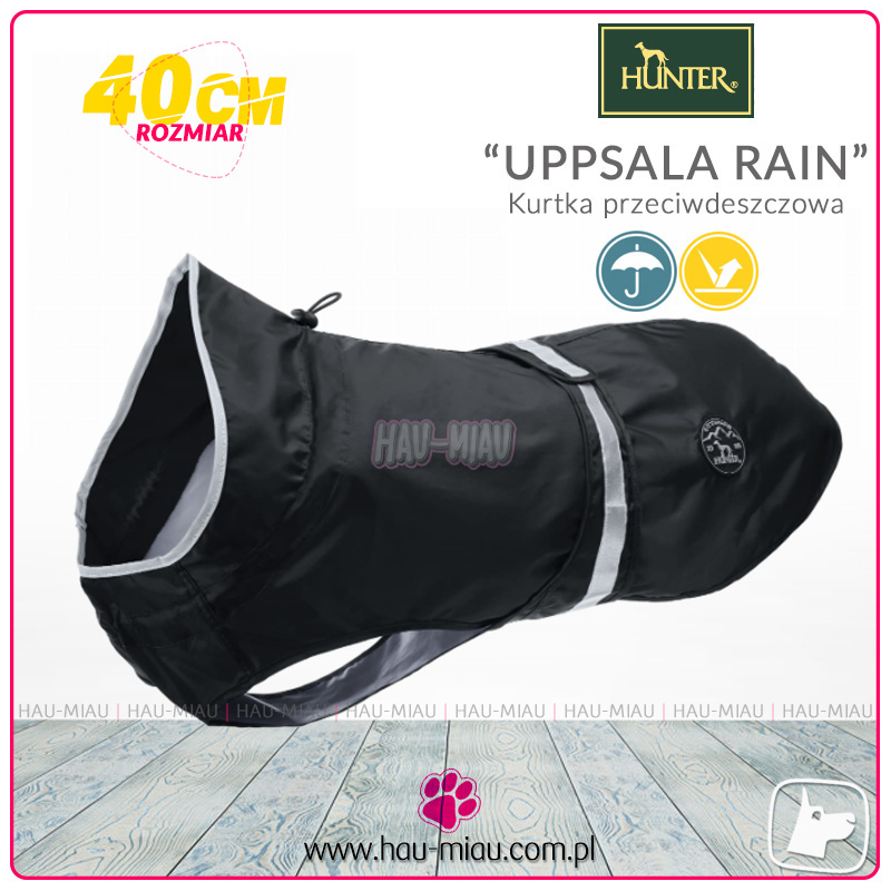Hunter - Kurteczka dla psa - UPPSALA RAIN - CZARNA - rozmiar 40 Hunter - Kurteczka dla psa - UPPSALA RAIN - CZARNA - rozmiar 40