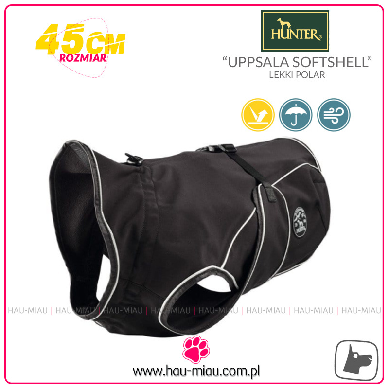 Hunter - Kurteczka dla psa - UPPSALA SOFTSHELL - CZARNA - rozmiar 45 Hunter - Kurteczka dla psa - UPPSALA SOFTSHELL - CZARNA - rozmiar 45
