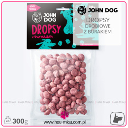 John Dog - Przysmak Dropsy - DRÓB Z BURAKIEM - 300g