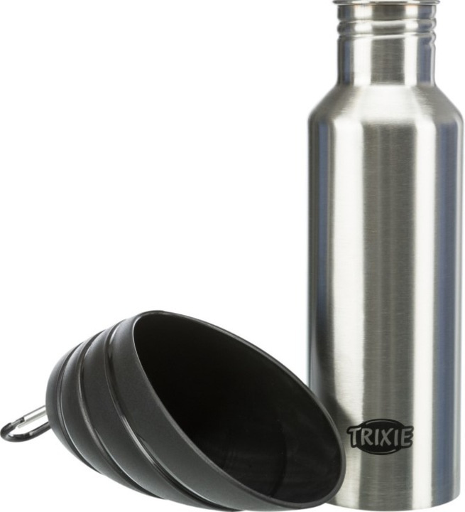 Trixie - Butelka podróżna z miseczką - 750ml Trixie - Butelka podróżna z miseczką - 750ml