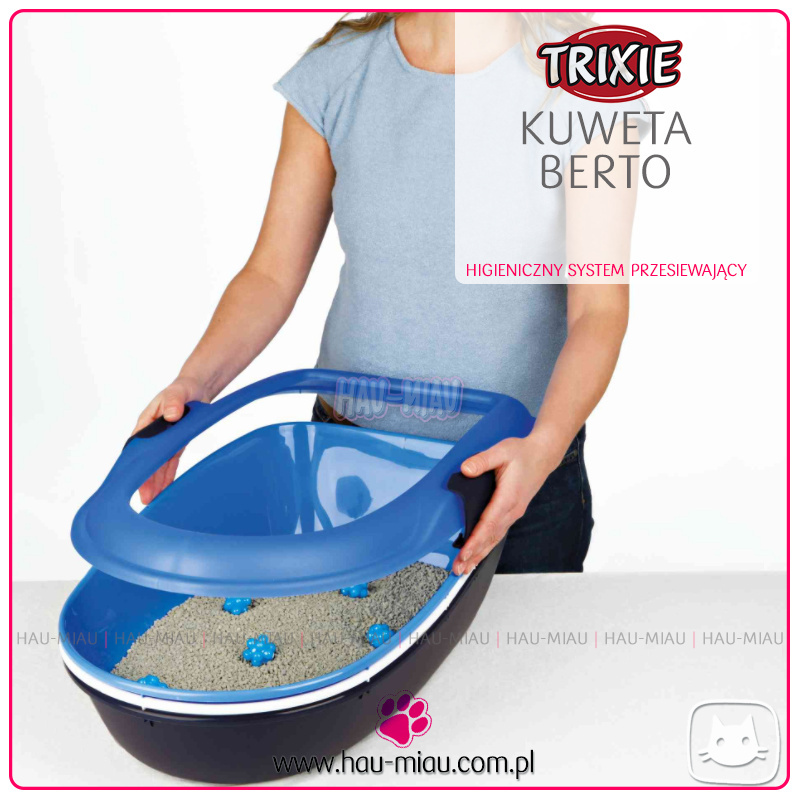 Trixie - Kuweta BERTO z higienicznym systemem przesiewającym - Jasno niebieska Trixie - Kuweta BERTO z higienicznym systemem przesiewającym - Jasno niebieska