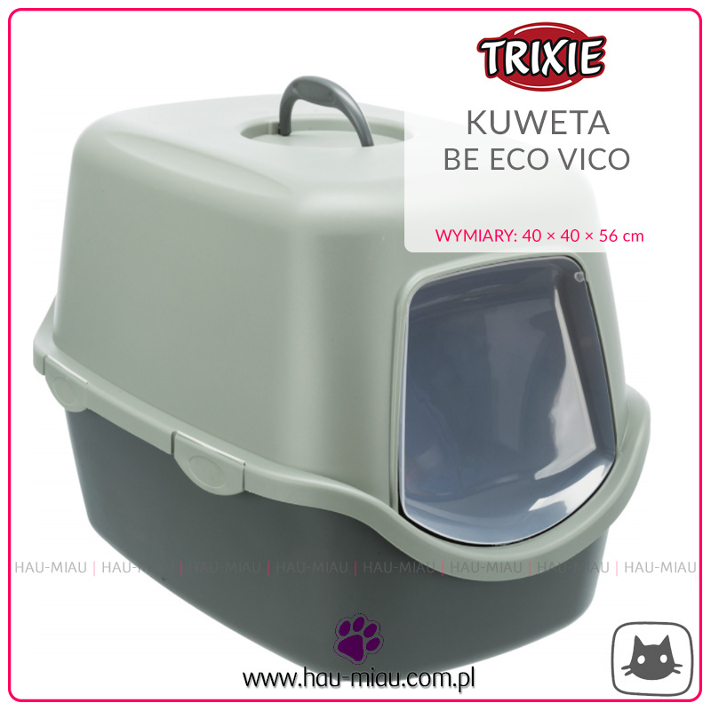 Trixie - Kuweta zamykana VICO - Szaro/Zielona