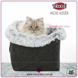 Trixie - Legowisko / Box dla kota - Harvey - BIAŁO-SZARA - 33 x 27 cm