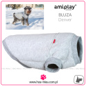 AmiPlay - Bluza dla psa Denver - SZARA - rozmiar 45 cm