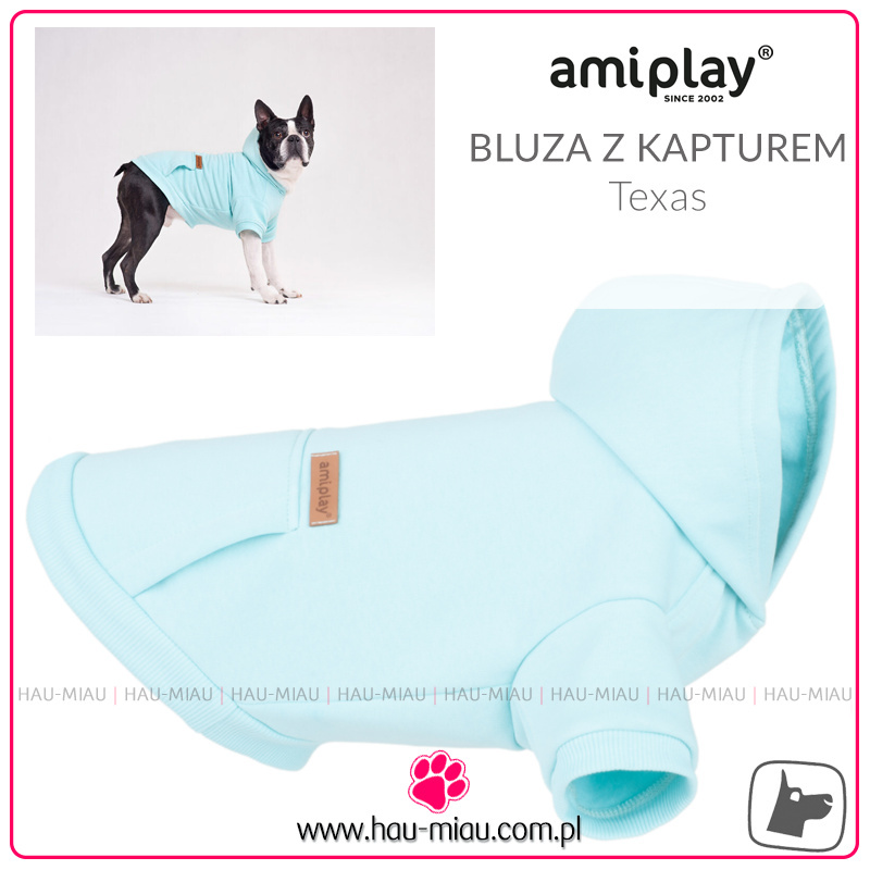 AmiPlay - Bluza z kapturem Texas - NIEBIESKA - rozmiar 30 cm