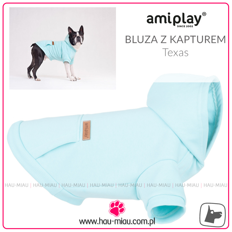 AmiPlay - Bluza z kapturem Texas - NIEBIESKA - rozmiar 40 cm AmiPlay - Bluza z kapturem Texas - NIEBIESKA - rozmiar 40 cm