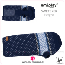 AmiPlay - Sweterek Bergen - GRANATOWY - rozmiar 28 cm