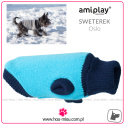 AmiPlay - Sweterek dla psa Oslo - TURKUSOWY - rozmiar 42 cm