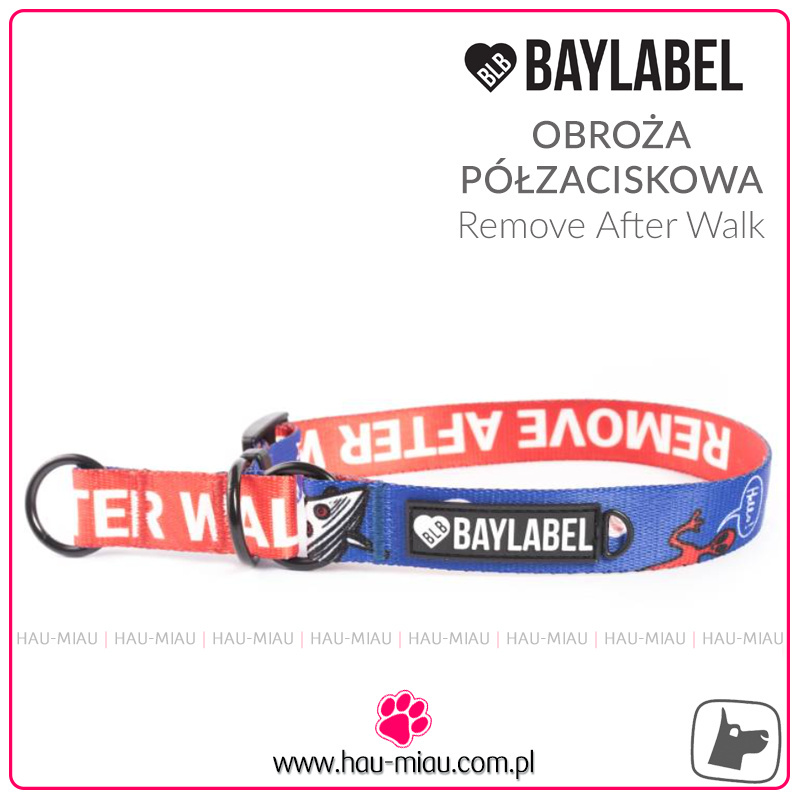 Baylabel - Obroża półzaciskowa dla psa - Remove After Walk - L
