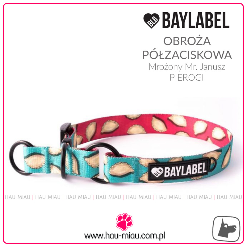 Baylabel - Obroża półzaciskowa dla psa - Mrożony Mr. Janusz - PIEROGI - M Baylabel - Obroża półzaciskowa dla psa - Mrożony Mr. Janusz - PIEROGI - M