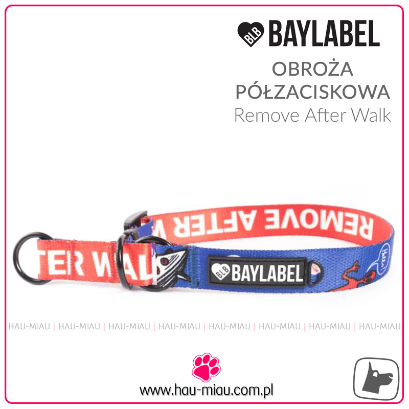 Baylabel - Obroża półzaciskowa dla psa - Remove After Walk - S Baylabel - Obroża półzaciskowa dla psa - Remove After Walk - S