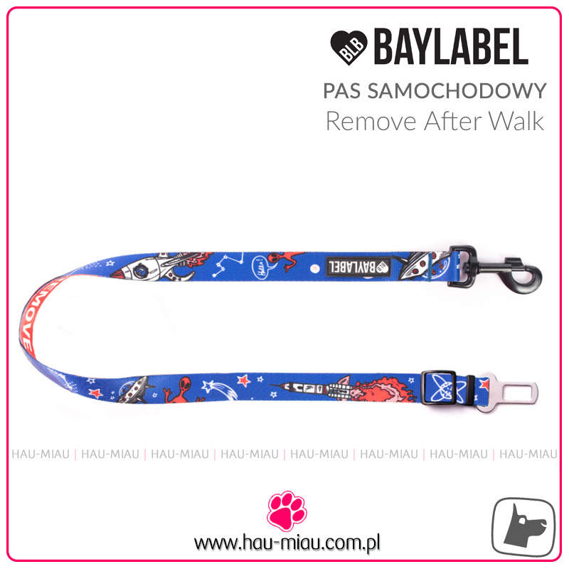 Baylabel - Pas do samochodu dla psa - Remove After Walk - 2,5 cm Baylabel - Pas do samochodu dla psa - Remove After Walk - 2,5 cm