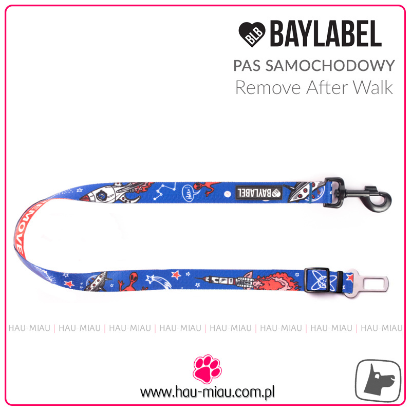 Baylabel - Pas do samochodu dla psa - Remove After Walk - 2 cm