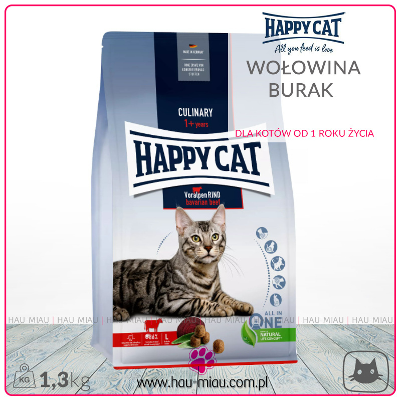 Happy Cat - Culinary Adult Voralpen Rind - WOŁOWINA - 1,3 KG