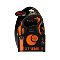 Flexi - Xtreme L Orange - taśma smycz dla psa do 65 kg - 5m