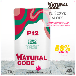 Natural Code - P12 - TUŃCZYK i ALOES - 70g
