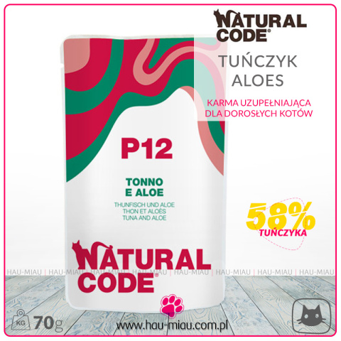 Natural Code - P12 - TUŃCZYK i ALOES - 70g Natural Code - P12 - TUŃCZYK i ALOES - 70g