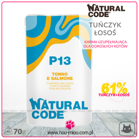 Natural Code - P13 - TUŃCZYK i ŁOSOŚ - 70g Natural Code - P13 - TUŃCZYK i ŁOSOŚ - 70g