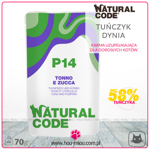 Natural Code - P14 - TUŃCZYK i DYNIA - 70g Natural Code - P14 - TUŃCZYK i DYNIA - 70g
