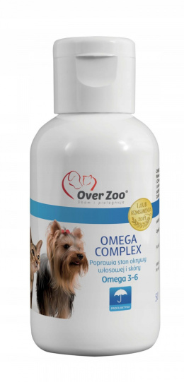 Over Zoo - Omega Complex - Preparat wspomaga skórę i sierść - 50ml