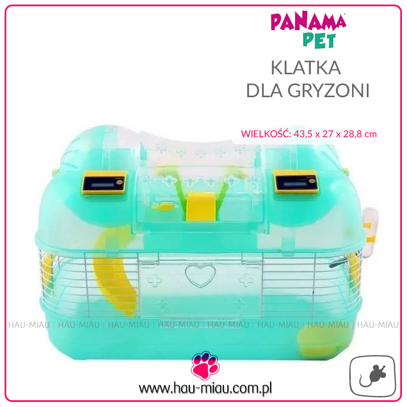 Panama Pet - Klatka dla gryzoni - 43,5x27x28,8 cm Panama Pet - Klatka dla gryzoni - 43,5x27x28,8 cm