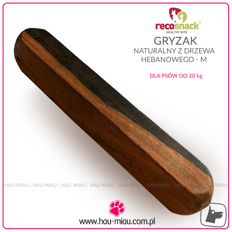 Recosnack - Gryzak z drzewa hebanowego - M - dla psów do 20 kg Recosnack - Gryzak z drzewa hebanowego - M - dla psów do 20 kg