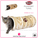 Trixie - Pluszowy tunel dla kota - ø 22 × 60 cm