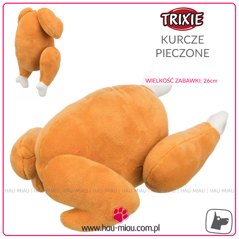 Trixie - Pluszowy kurczak pieczony - 26 cm - TOY Trixie - Pluszowy kurczak pieczony - 26 cm - TOY