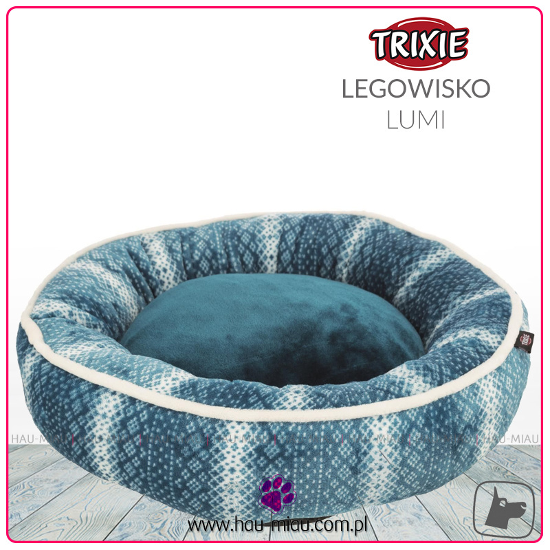 Trixie - Legowisko / Poduszka - LUMI - NIEBIESKO-BIAŁA - Ø 50 cm