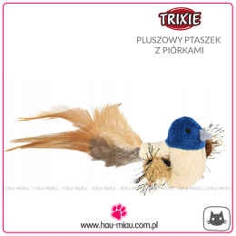 Trixie - Pluszowy ptaszek z piórkami - 8 cm - TOY