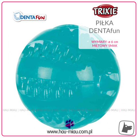 Trixie - Piłka DentaFun o miętowym smaku - ø 6 cm - TOY