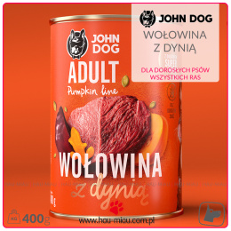 John Dog - Adult Pumpkin line - WOŁOWINA Z DYNIĄ - 400g