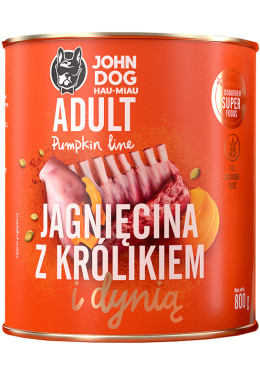 John Dog - Adult Pumpkin line - JAGNIĘCINA Z KRÓLIKIEM I DYNIĄ - 800g