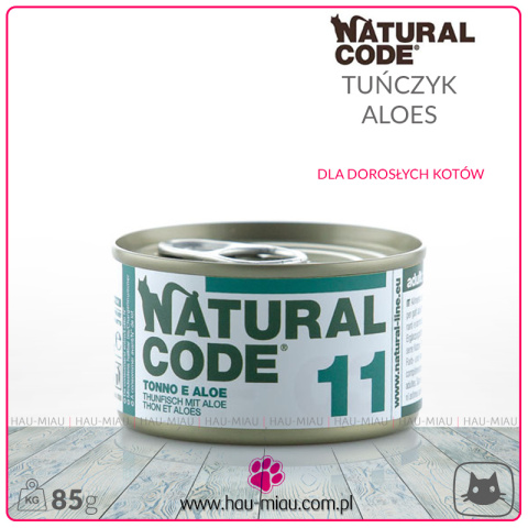 Natural Code - 11 - TUŃCZYK i ALOES - 85g Natural Code - 11 - TUŃCZYK i ALOES - 85g
