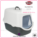 Trixie - Kuweta zamykana VICO - Szaro / Biała - 40 × 40 × 56 cm