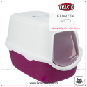 Trixie - Kuweta zamykana VICO - Purpurowo / Biała - 40 × 40 × 56 cm