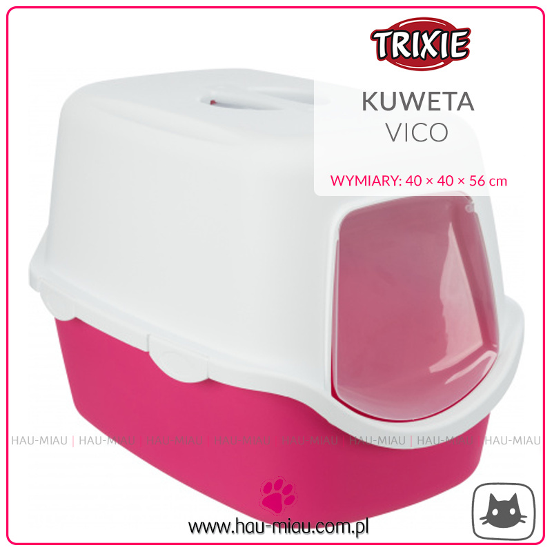 Trixie - Kuweta zamykana VICO - Różowo / Biała - 40 × 40 × 56 cm Trixie - Kuweta zamykana VICO - Różowo / Biała - 40 × 40 × 56 cm